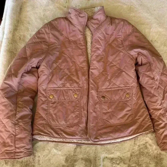 Love Tree reversible Sherpa pockets on both sides size medium dusty rose - Picture 1 of 12